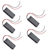 Yohii 2 x 1.5V AAA Battery Holder Box Battery Case Holder with ON/Off Switch & Cover - Pack of 5