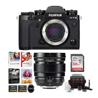 Fujifilm X-T3 Mirrorless Digital Camera Body (Black) with XF 16mm f/1.4 R WR Lens + SanDisk 128GB Ultra UHS-I + 2 NP-W126 & Dual Charger + Deluxe Photo Software Bundle (6 Items)