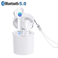 Wireless Earbuds,TWS Bluetooth 5.0 M5s Hi-Fi Stereo Sound Earphones,Deep Bass,Noise Reduction CVC8.0 with Dual Microphone with Charging Case Compatible iOS iPhone Android Samsung Smart Phone（White）
