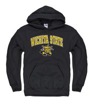 Campus Colors Wichita State Shockers Adult Arch and Logo Hooded Sweatshirt - Black, Large