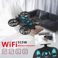 GBSELL New JXD 515W Altitude Hold Drone 2.4G 4CH Quadcopter with 0.3MP Camera WiFi FPV (Blue)