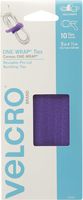 VELCRO Brand ONE-WRAP Ties | Cable Management, Wires & Cords | Self Gripping Cable Ties, Reusable | 10 Ct -  5" x 1/4" | Purple