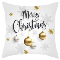 Indexshop Merry Christmas Throw Pillow Case Elk and Snowflakes Throw Pillow Case Modern Cushion Cover Square Pillowcase Decoration, Home Pillowcase 18x18 Decorative Cushion Pillow Cover (G)