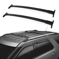 LED Kingdomus Roof Rack Cross Bars for 2016-2019 Ford Explorer, Cargo Carrier Rooftop Luggage Rack Crossbars for Kayak Canoe Roof Bag