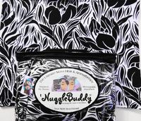'NUGGLEBUDDY NEW!!! Microwavable Moist Heat & Aromatherapy Organic Rice Pack. Cozy, Beautiful, Cozy MIDNIGHT IRIS Flannel Fabric with SPEARMINT EUCALYPTUS Aromatherapy. Soothing the Souls of the Planet...