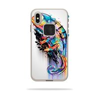MightySkins Skin Compatible with LifeProof FRE iPhone Xs Max Case - Rainbow Chameleon | Protective, Durable, and Unique Vinyl Decal wrap Cover | Easy to Apply, Remove | Made in The USA
