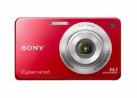 Sony Cyber-Shot DSC-W560 14.1 MP Digital Still Camera with Carl Zeiss Vario-Tessar 4x Wide-Angle Optical Zoom Lens and 3.0-inch LCD (Red)