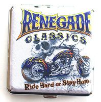 Cigarette Case Chopper Motor Cycle Renegade Classics Ride Hard or Stay Home