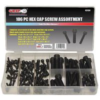 Grip Tools 43134 106-Piece Hex Cap Screw Kit