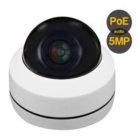 Nesuniq 5MP PTZ POE Dome Camera with Audio, Security IP Camera Indoor Outdoor, Mini Dome Surveillance Camera, 4X Optical Zoom, Waterproof 98ft IR Night Vision HD 2592x1944p PTZ Security POE Camera