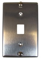 Allen Tel Products AT630AIP-6 Single Gang, 1 Port, 6 Position, 6 Conductor Wall Telephone Outlet Jack, Stainless Steel
