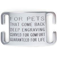 Leash Boss Pet ID Tag for Dog and Cat Collars - Personalized and Engraved Custom Identification Tag - Boomerang Tags - Silent, Durable, and Will Not Fall Off (3/4 Inch Collars)