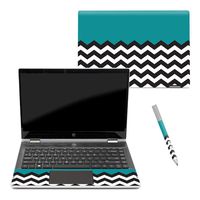 Mightyskins Skin Compatible with Hp Pavilion X360 14" (2018) - Teal Chevron | Protective, Durable, and Unique Vinyl Decal Wrap Cover | Easy to Apply, Remove, and Change Styles | Made in The USA