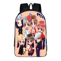 NUOFENG Kpop Cartoon BTS Backpack Bangtan Boys Satchel Schoolbag Casual Daypack Laptop Bags (H03)