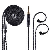 Yinyoo Upgraded Replacement Headphones Cable 8 Core Silver Plated Copper Cable with 3.5mm Plug 2pins 0.78mm for ZSN ZS10 Pro ZSN Pro AS16 ZSX KB Ear KBEAR KB10 KB06 CCA CA4 C12(2pins 3.5mm)