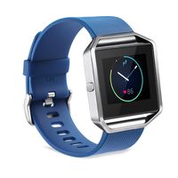 GinCoband Fitbit Blaze Bands Replacement for Fitbit Blaze Smart Watch No Tracker 8 Color Large Small Women (Navy Blue, Small)