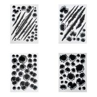MOTZU 4 Pieces 3D Stickers, Automotive Tattoo Hood Front Cover Decorations Accessories, Simulation Fake Bullet Hole Gun Shots Decal Sticker for Car Auto Motorbike Boat Caravan Motorcycle Helmet