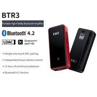 FiiO BTR3(Red Color) HiFi Bluetooth Receiver&USB DAC | aptX/aptX HD/aptX LL/LDAC/AAC/HWA Support, for Home TV,Speaker,Car Stereo, NFC Pairing, Type C Port and 3.5mm Out, AK4376A 192K/24B DAC chip