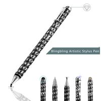 Stylus for Touch Screens, Yacig Bling Bling Art Stylus Pen, Disc & Fiber & Rubber Tip & Ballpoint Pen 4 in 1 Precision Touch Screen Pen, Universal Stylus for Capacitive Touchscreen Devices