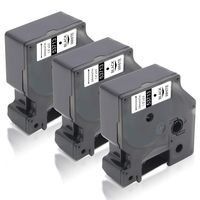 Compatible Dymo 53713 D1 Label Tape Black on White Labeling Cassette Use for DYMO LabelManager 400 450 450D 500TS PC II, LabelWriter 400 450 Duo, Rhino 6000, 1'' x 23' (24mm x 7m) 3-Pack