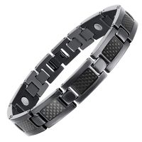 YNAGXIAO Elegant Titanium Carbon Fiber Magnetic Therapy Bracelet Pain Relief for Arthritis and Carpal Tunnel (Adjustable)