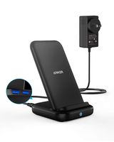 Anker 3-in-1 Multi-Device Wireless Charging Station, PowerWave 10 Stand with 2 USB-A Ports, for iPhone 11, 11 Pro, XS Max, XR, XS, X, 8, 8 Plus, Galaxy S10, S9, S8. 36W Power Supply Included