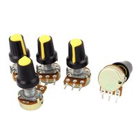 uxcell 5pcs 10K OHM 3 Terminal Linear Taper Rotary Audio B Type Potentiometer