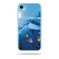 MightySkins Skin Compatible with Apple iPhone XR - Kissing Dolphins | Protective, Durable, and Unique Vinyl Decal wrap Cover | Easy to Apply, Remove, and Change Styles | Made in The USA