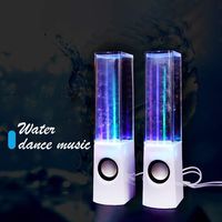 Mjuan Bluetooth Speakers Water Dancing Show TIME Wireless Speakers Light Show Water Fountain Speaker,Portable Speakers(Dual 3W Speakers, 4 Colored LEDs, 3.5mm Audio Plug) (Black)