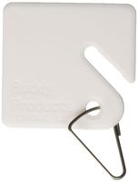 Buddy Products Blank Plastic Key Tags, White, Set of 100 (0017)