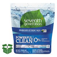 UNILEVER US, INC. Natural Dishwasher Detergent Concentrated Packs, Free & Clear, 45/pk, 8 Pk/ct, New