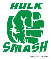 UR Impressions KGrn Hulk Smash Decal Vinyl Sticker Graphics for Cars Trucks SUV Vans Walls Windows Laptop|Kelly Green|5.5 X 5.3 Inch|URI588