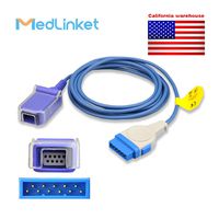 GE Marquette 2021406-002 Compatible Spo2 Interface Cable Adapter Cable 3m