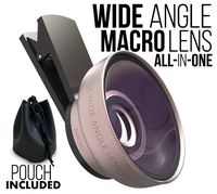 ZenLens All-in-one iPhone Camera Lens Kit for Stunning Smartphone Pictures - Universal Smart Phone 15X Zoom Macro & 0.45X Wide Angle Lenses for Mobile Photography - Nonslip Rubber Grip & Leather Pouch