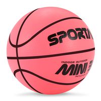 Stylife 5inch Mini Basketball for Kids, Inflatable Ball Environmental Protection Material,Soft and Bouncy,Colors Varied (Pink)