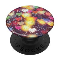 PopSockets PopGrip - Expanding Stand and Grip with Swappable Top - Glitter Boken Hearts