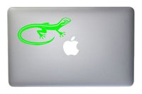Wild Gecko Lizard Vinyl Decal for MacBook, Laptop or Other Device 5 Inch (neon Green)