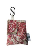 PumpCases Designer Insulin Pump Case w/Carabiner Clip (Animas Ping/Vibe, Red Paisley)