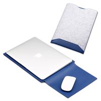 ELEOPTION Business Style Macbook Case Organizer Leather Case Laptop Cover Double Layer Carrying Case for Mac book (Macbook Air/Macbook Pro&Pro Retina 13,3", Z- Blue)