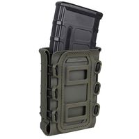 IDOGEAR 5.56mm 7.62mm Tactical Magazine Pouch Airsoft Hunting Shooting Molle Fastmag Soft Shell Mag Carrier Bag (Ranger Green)