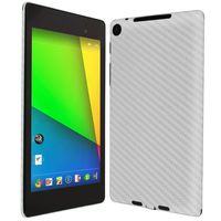 Skinomi Silver Carbon Fiber Full Body Skin Compatible with Google Nexus 7 (2013, 2nd Gen, WiFi Version)(Full Coverage) TechSkin with Anti-Bubble Clear Film Screen Protector