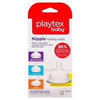 Playtex Nipple Variety Kit, Slow Flow, 4-Count