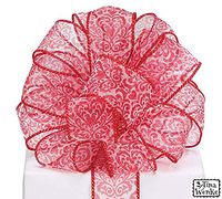 Burton & Burton Timeless Romance Red Wired Ribbon