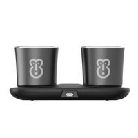 Portable Mini Speakers, Bluetooth 5 Twin Stereo - Howler by Wiseprimate, Space Grey - unbelievably Loud 2 Speaker System ! for iPhone, iPad, S10 and All Bluetooth Phones. 2 Speakers per Pack!