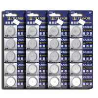 CR2032 ECR2032 DL2032 5004LC Button Cell Batteries [20-Pack]