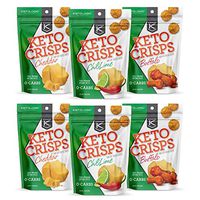 KetoLogic Keto Crisps, Variety Pack | Low Carb, High Fat, High Protein, Gluten Free | Sustainably Sourced, Oven Baked Keto Snack | 1.75 Oz Per Bag, 6 Pack