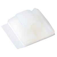Panduit ACC38-A-C Adhesive Backed Cord Clip, Nylon 6.6, Rubber Adhesive Type, Natural, 0.38" Max Bundle Diameter, 0.38" Height, 1.00" Width, 1.00" Length (Pack of 100)