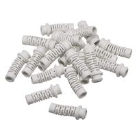 uxcell 20pcs 6.5mm Inner Dia PVC Strain Relief Cord Boot Protector Power Tool Hose White