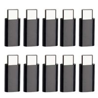 Iusun USB 3.1 Type-C Male to Micro USB Female Converter USB-C Adapter Type (Black)