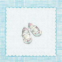 Boston International L778749 IHR Paper Lunch Napkins, 6.5" x 6.5", For My Little Baby-Light Blue